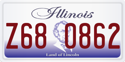 IL license plate Z680862