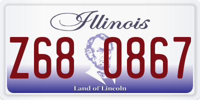 IL license plate Z680867