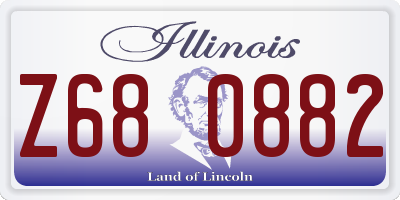IL license plate Z680882