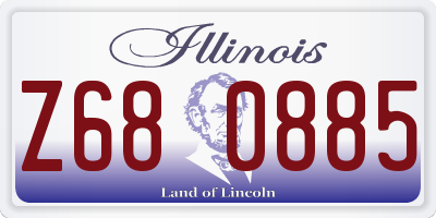 IL license plate Z680885