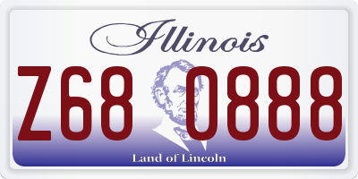 IL license plate Z680888