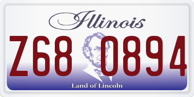 IL license plate Z680894