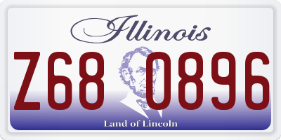 IL license plate Z680896