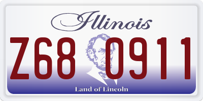 IL license plate Z680911