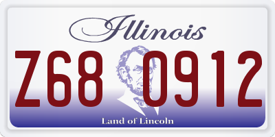 IL license plate Z680912