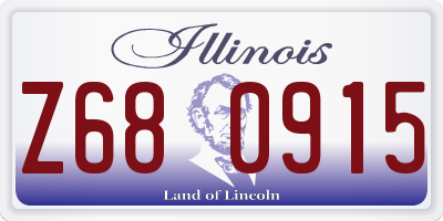 IL license plate Z680915