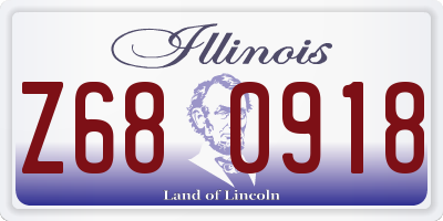IL license plate Z680918