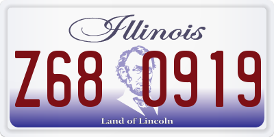 IL license plate Z680919