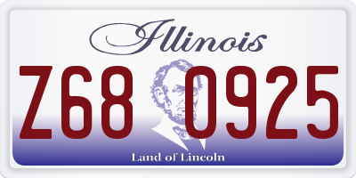 IL license plate Z680925