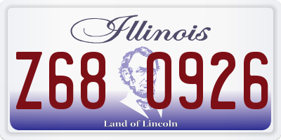 IL license plate Z680926