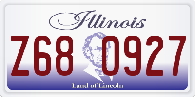 IL license plate Z680927