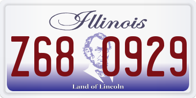 IL license plate Z680929
