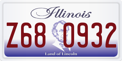 IL license plate Z680932