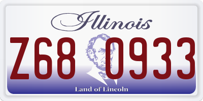 IL license plate Z680933