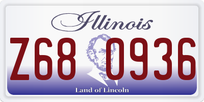 IL license plate Z680936