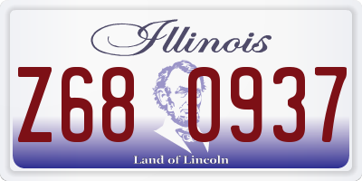 IL license plate Z680937