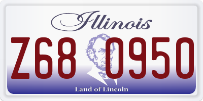 IL license plate Z680950