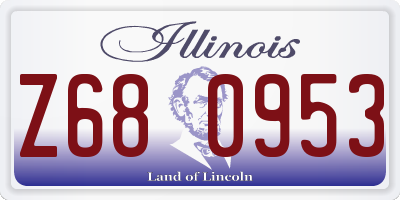 IL license plate Z680953