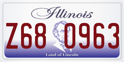 IL license plate Z680963