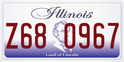 IL license plate Z680967