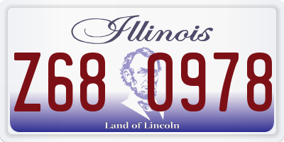 IL license plate Z680978