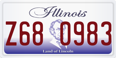 IL license plate Z680983