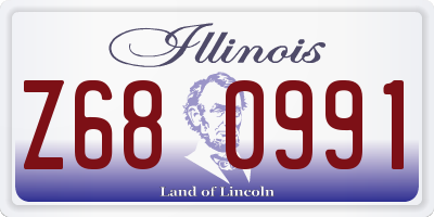 IL license plate Z680991