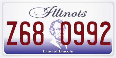 IL license plate Z680992