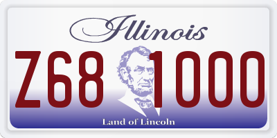 IL license plate Z681000