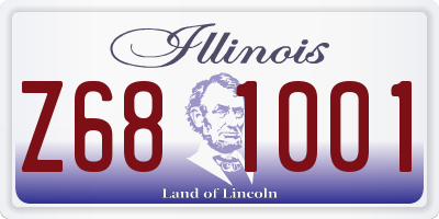 IL license plate Z681001
