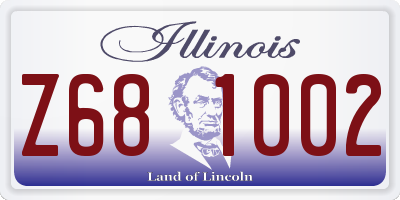 IL license plate Z681002