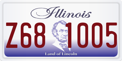IL license plate Z681005
