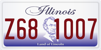 IL license plate Z681007