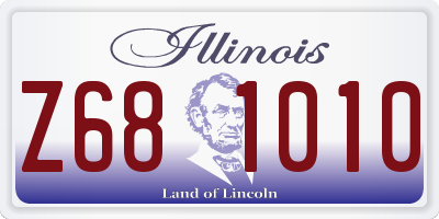 IL license plate Z681010