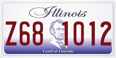 IL license plate Z681012