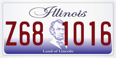 IL license plate Z681016
