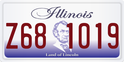 IL license plate Z681019