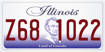 IL license plate Z681022