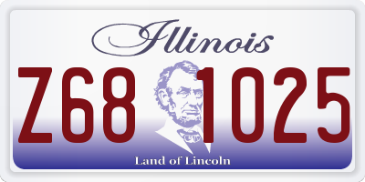 IL license plate Z681025