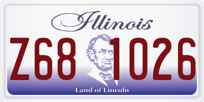 IL license plate Z681026
