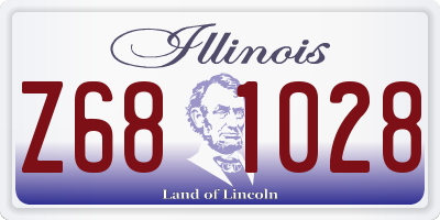 IL license plate Z681028