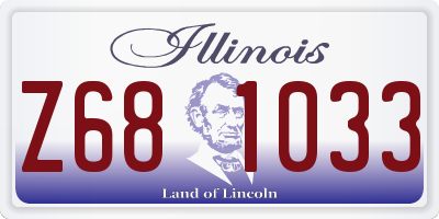IL license plate Z681033
