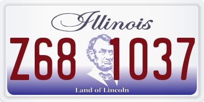 IL license plate Z681037