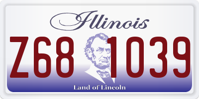 IL license plate Z681039