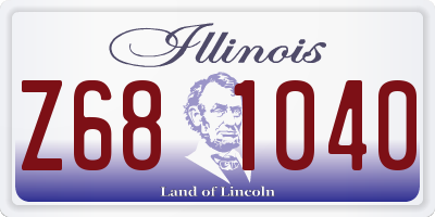 IL license plate Z681040