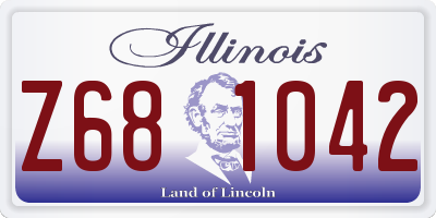 IL license plate Z681042