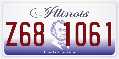 IL license plate Z681061