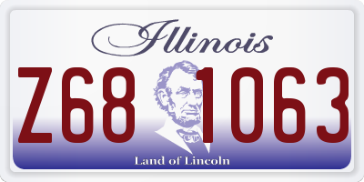 IL license plate Z681063