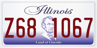 IL license plate Z681067
