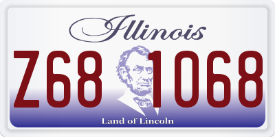 IL license plate Z681068